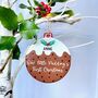 Personalised Christmas Pudding Ceramic Decoration, thumbnail 1 of 3