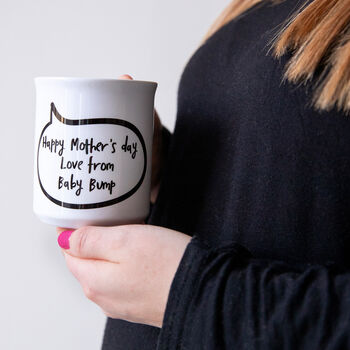 Personalised Mother To Be Speech Bubble Mug From Bump, 3 of 4