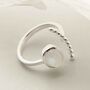 Sterling Silver Gemstone Adjustable Ring, thumbnail 4 of 8