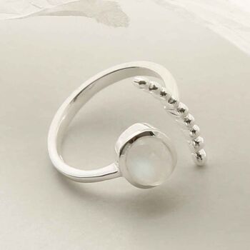 Sterling Silver Gemstone Adjustable Ring, 4 of 8