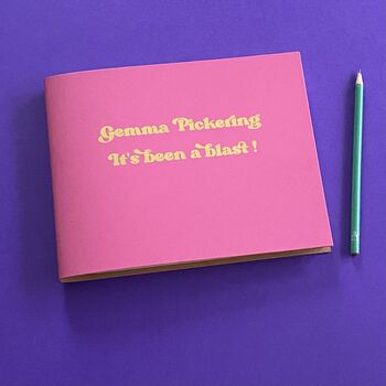 A Personalised Leavers Book Recycled Leather 25 Colours, 5 of 5