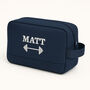 Personalised Navy Gym Wash Bag – Father’s Day Gift, thumbnail 2 of 4