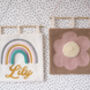 Set Of Two Punchneedle Personalised Wall Art, thumbnail 2 of 5