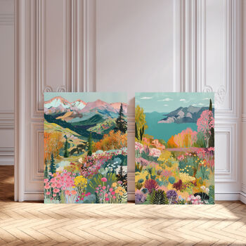 Coastal Landscape Sea Set Of Two Art Prints, 2 of 4