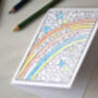Colour Me In Rainbow Teacher Thank You Card, thumbnail 2 of 3