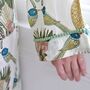 Pineapple And Bluebird Cotton Dressing Gown, thumbnail 2 of 8