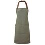Personalised Monogram Cotton Apron – Faux Leather Trim, thumbnail 4 of 9