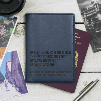 Best Stories Personalised Passport Holder, 10 of 11