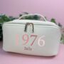 Personalised 50th Birthday Open Flat Washbag, thumbnail 1 of 9