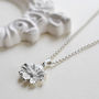 Sterling Silver Cosmos Flower Necklace, thumbnail 3 of 6