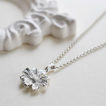 Sterling Silver Cosmos Flower Necklace, 3 of 6