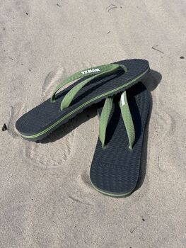 Granite Grey Natural Rubber Flip Flops, 8 of 12