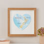 Personalised Location New Zealand Map Heart Print, thumbnail 3 of 4