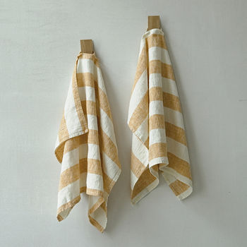 Linen Set Of Two Hand Towels Philippe, 2 of 4