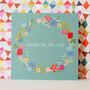 Floral Thinking Of You Card, thumbnail 4 of 5