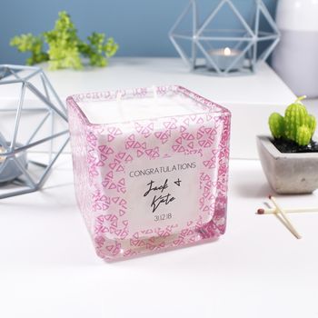Engagement Scented Square Candle Gift, 4 of 12