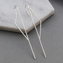 Sterling Silver Triangle Ear Climbers, thumbnail 2 of 3