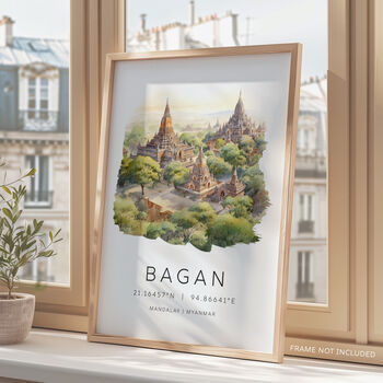 Myanmar Travel Print Of Bagan Temples, 3 of 7