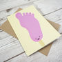 Cute Funny Feet Ice Lolly Card Retro Ice Cream, thumbnail 2 of 4