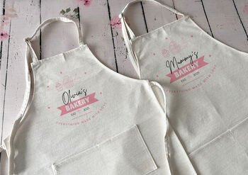Personalised Matching Family Apron Chef Hat, 2 of 2