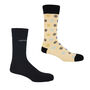 Peace Beige And Recycled Ribbed Black Men's Socks Bundle, thumbnail 1 of 3