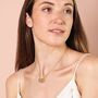Stainless Steel Rings Pendant Necklace In Gold, thumbnail 3 of 4