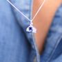 Sterling Silver Rainbow And Birthstone Charm Necklace, thumbnail 1 of 7