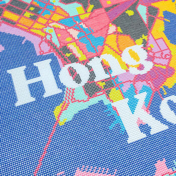 Hong Kong Nights City Map Tapestry Kit, 7 of 7