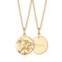 Engraved Gold Plated Leo Zodiac Necklace, thumbnail 1 of 6