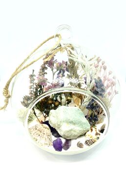 Dried Flowers And Fluorite Crystal Terrarium Kit, 6 of 6