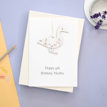 Duck Keepsake Birthday Card, 3 of 5