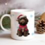 Personalised Chocolate Cockapoo In Christmas Jumper Mug B, thumbnail 1 of 2