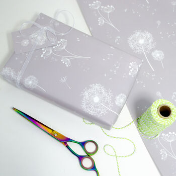 Dandelion Seeds Botanical Wrapping Paper Set, 7 of 8