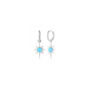 Blue Opal Northernstar Drop Hoop Earring Silver, thumbnail 4 of 7