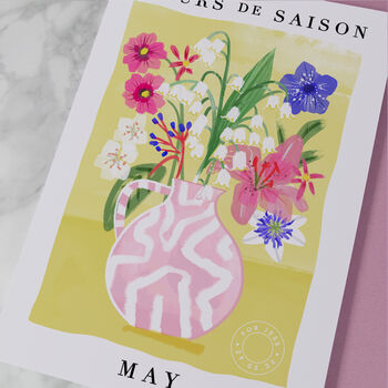 Seasonal Flowers Personalised Print, 6 of 10