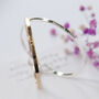 Strength Courage Wisdom Skinny Brass Bangle, thumbnail 2 of 12