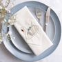Set Of Two Embroidered Swan Napkins, thumbnail 4 of 9