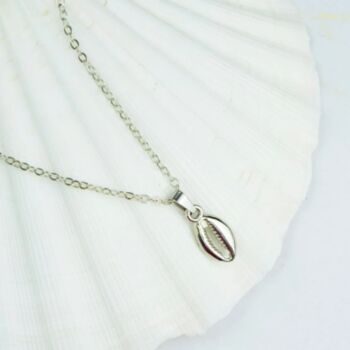 Gold Plated Handmade Sea Shell Necklace Cowrie Pendant, 9 of 9