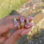 Pink Pear Drop Gemstone Ring, thumbnail 2 of 9