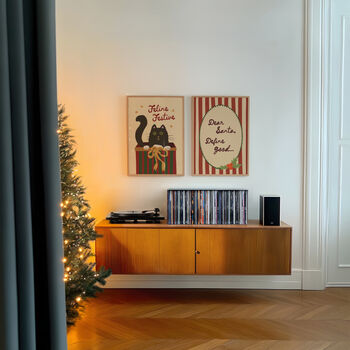 Feline Festive Cat Christmas Print, 7 of 8
