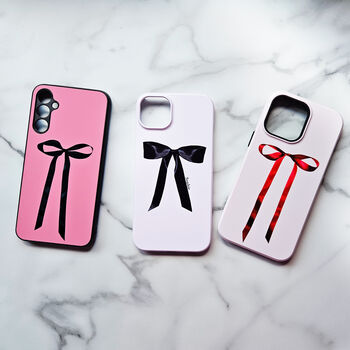 Red Ribbon Personalised Phone Case, 2 of 6