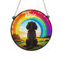 Cocker Spaniel Rainbow Bridge Stained Glass Effect Suncatcher, thumbnail 5 of 7