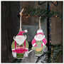 'Gardening Father Christmas' Wooden Decoration, thumbnail 5 of 7