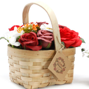 Valentine's Red Roses Bouquet Gift Basket, 3 of 3