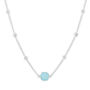 Iseo Blue Chalcedony And Sterling Silver Necklace, thumbnail 3 of 4