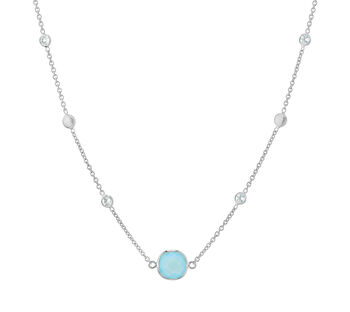 Iseo Blue Chalcedony And Sterling Silver Necklace, 3 of 4