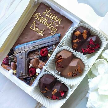 Chocolate Gun, Personalised Pistol Gift, Edible Weapon, 3 of 9
