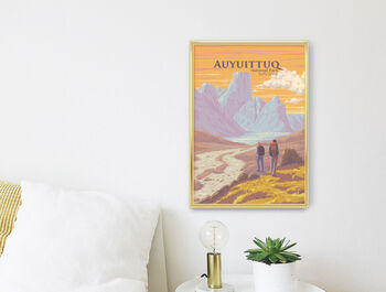 Auyuittuq National Park Canada Travel Poster Art Print, 3 of 8