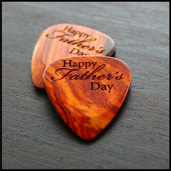 Happy Father's Day Exotic Timber Guitar Pick And Gift Box, 8 of 11