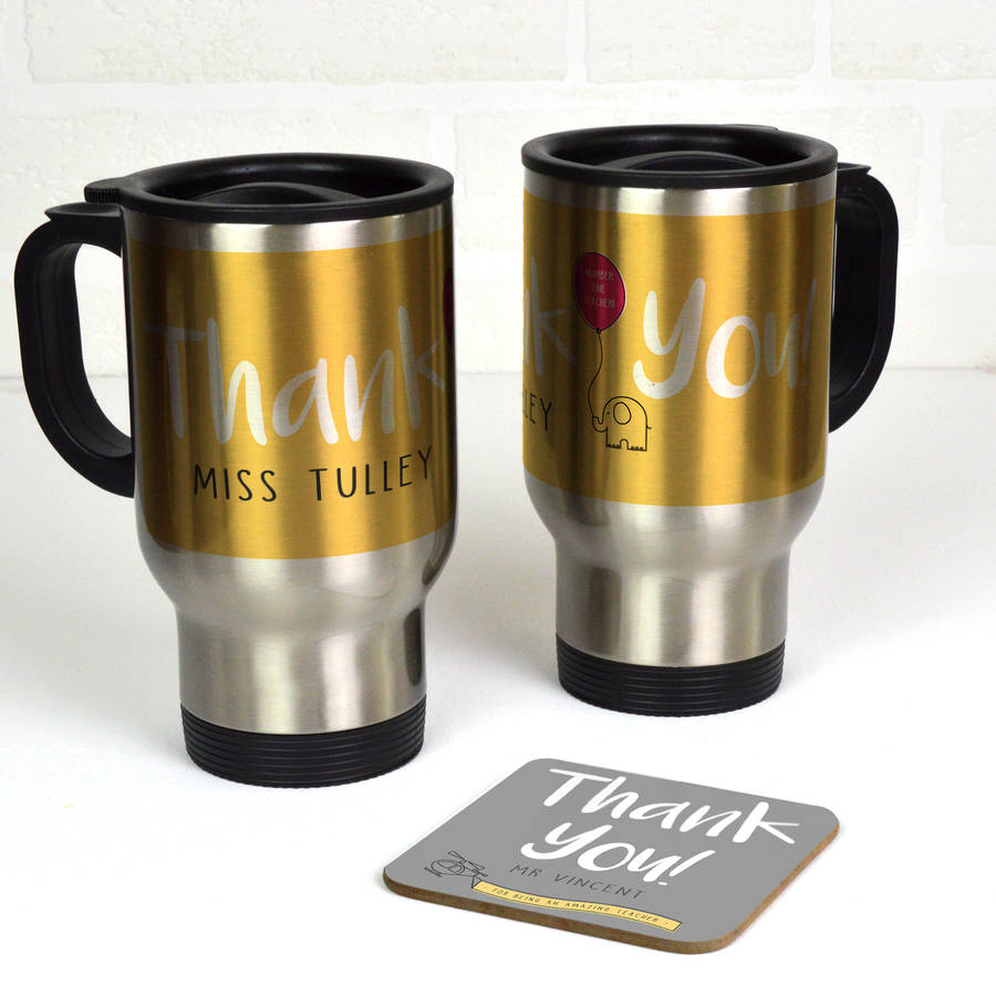 Personalised Travel Mug Thank You Gift By Meenymineymo